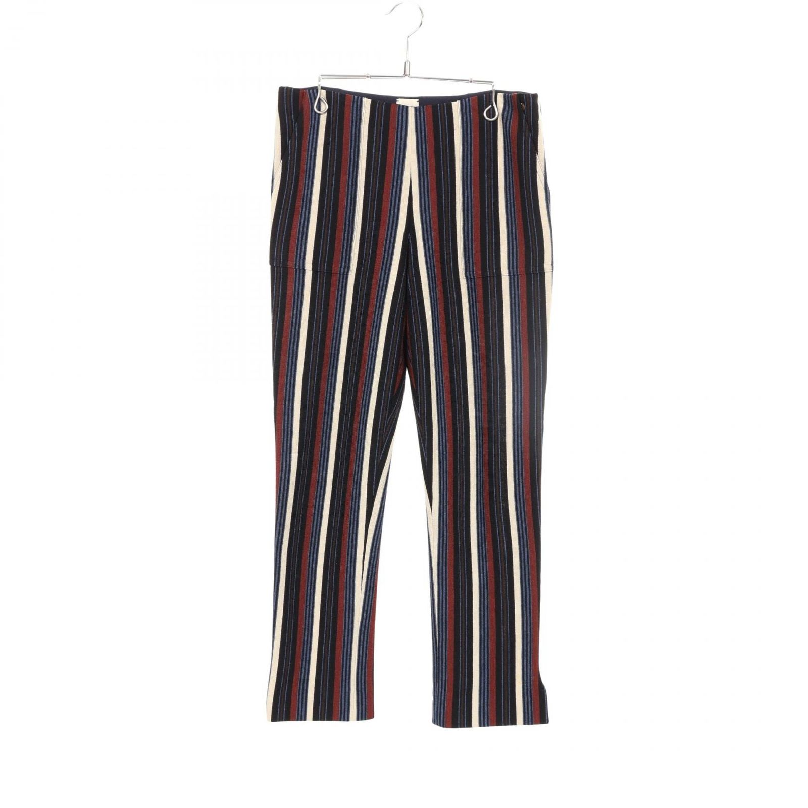 エルメス HERMES パンツ ストライプ ニット ウール パンツ レディース Used B