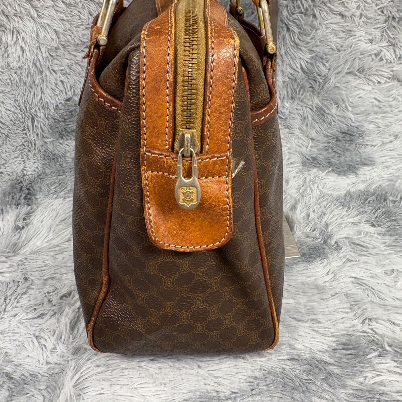 CELINE セリーヌ ハンドバッグ マカダム柄 トリオンフ ミニボストン