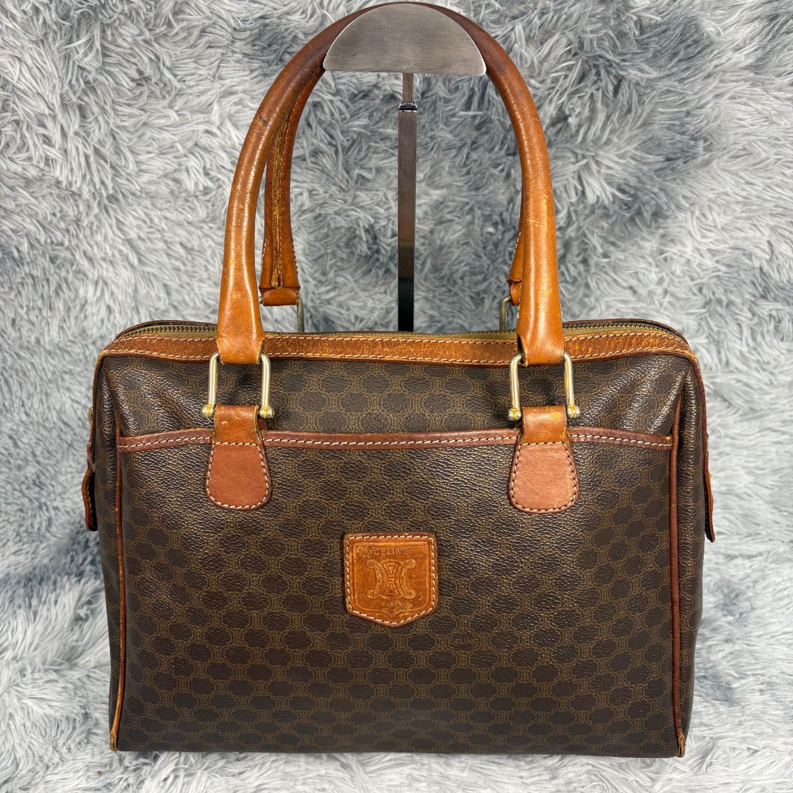 CELINE セリーヌ ハンドバッグ マカダム柄 トリオンフ ミニボストン