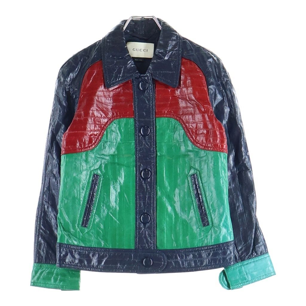 GUCCI (グッチ) Leather Biker Jacket レザーバイカージャケット マルチ 419637 XW505 76,230円