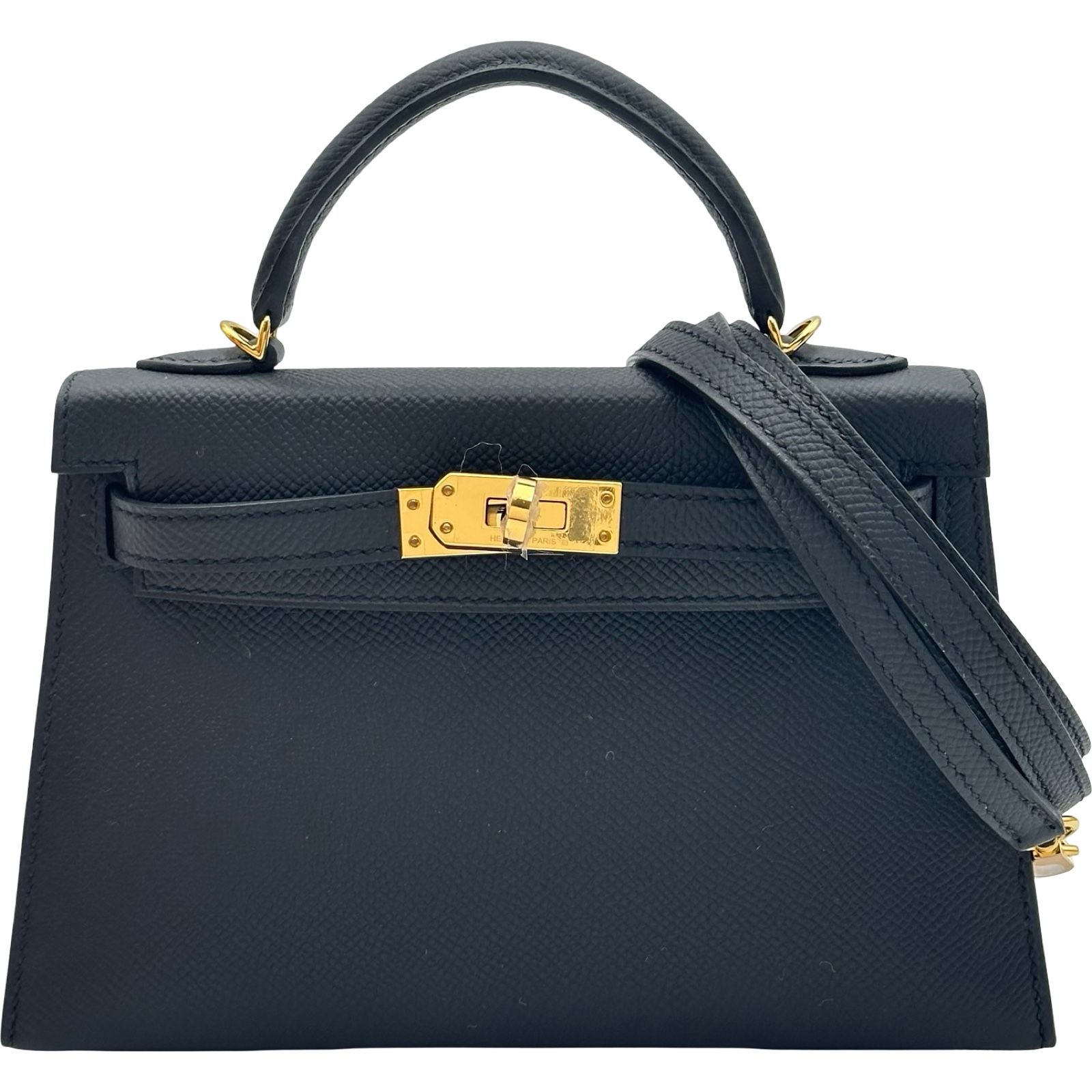 エルメス HERMES ミニケリー2 G刻印 ブラック ゴールド金具 エプソン レディース ショルダーバッグ