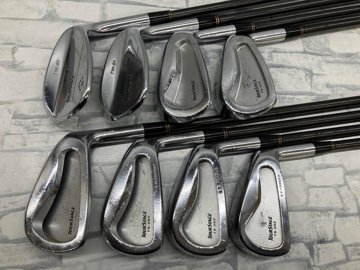 BRIDGESTONE ブリヂストン TOURSTAGE ツアーステージ TS‐202 Tour Design TDI-50M FLEX-R #5,6,7,8,9,P,S,P/S 8本 アイアンセット 7,462円
