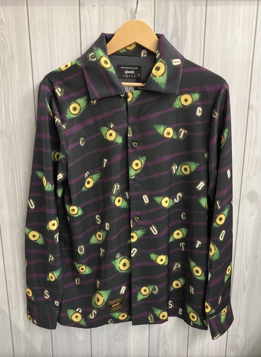 glamb グラム Prosciutto's stand SH 長袖シャツ gb0120 jj08 柄 【size1】 ジョジョの奇妙な冒険 黄金の風