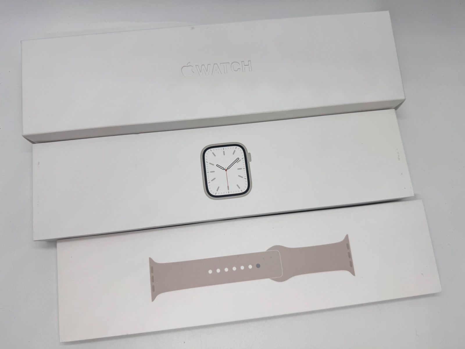 Apple Watch Series7 45mm セルラー スターライト アルミ　GPS+Cellularモデル　MKJQ3J/A（Model A2478）