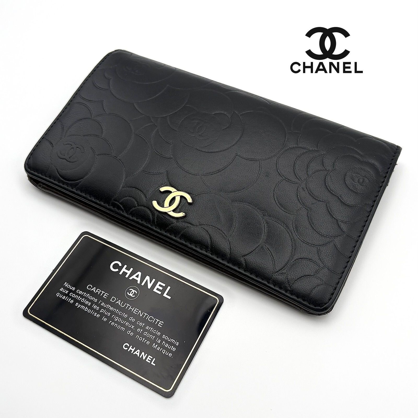 H*i様 CHANEL カメリア 長財布 ブラック ◎ギャランティーカード付き◎ CHANEL シャネル 長財布 カメリア