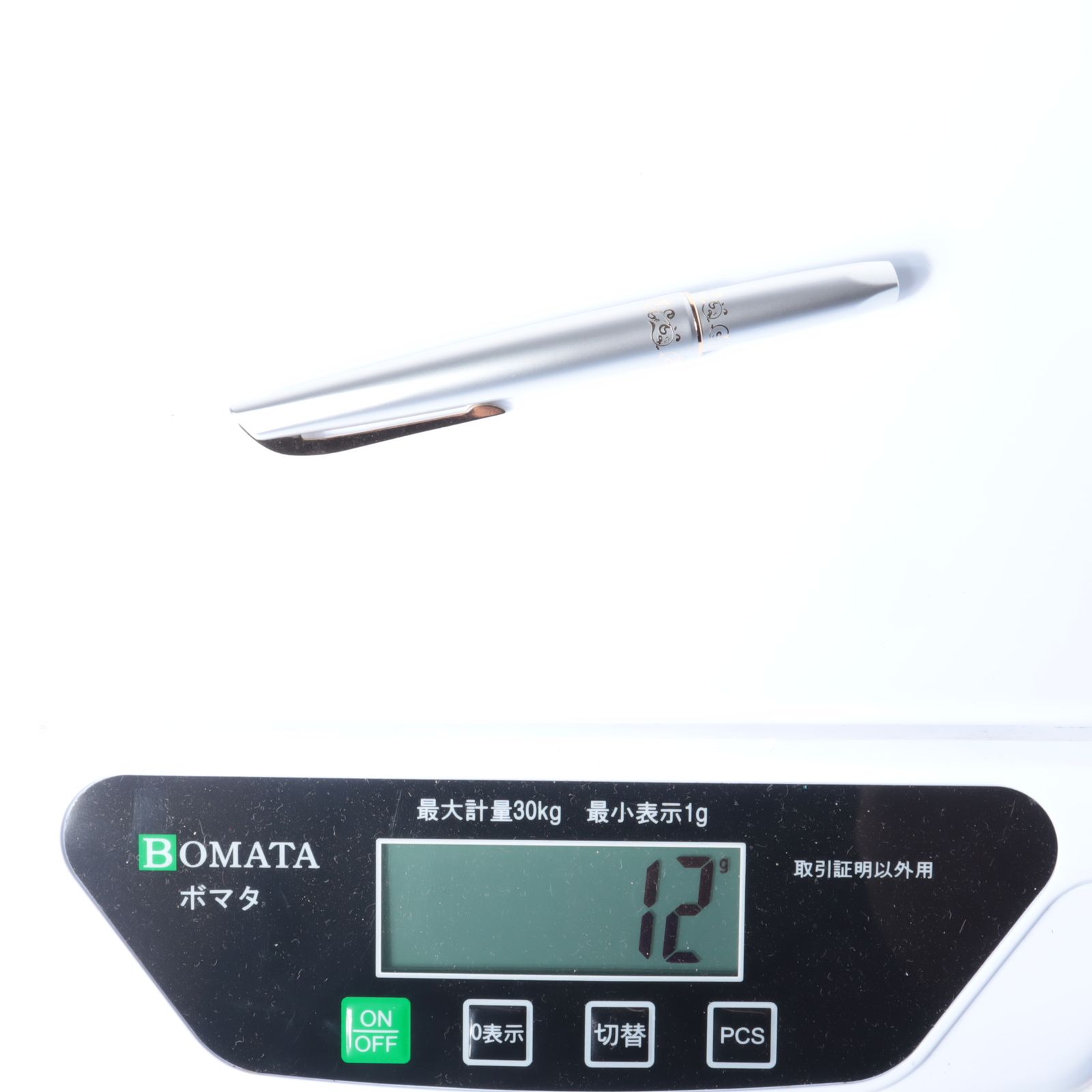 プラチナ ポケット 唐草彫刻 万年筆 18K 細字 カートリッジ式 シルバー