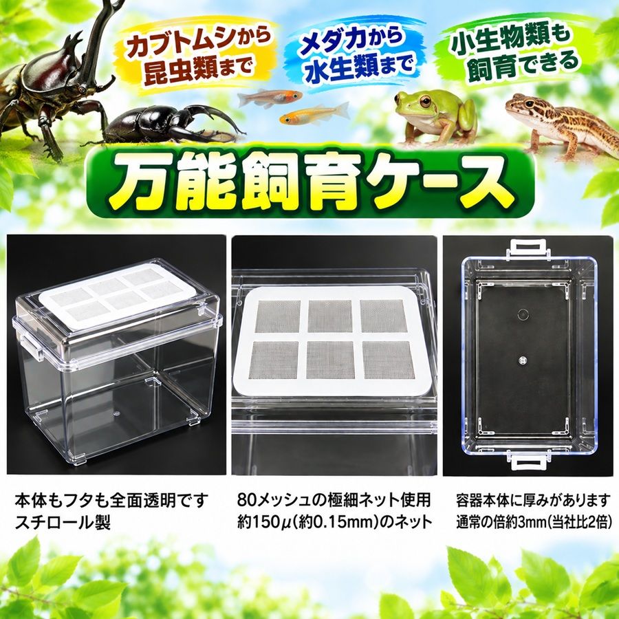 B-BOX ビーボックス 日本製 国産 昆虫飼育ケース 虫かご コバエ侵入