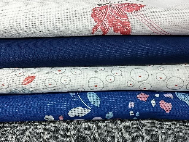 平和屋着物□夏物 小紋 絽 紗 洗える着物 まとめて20点 折り鶴 鴎 蝶
