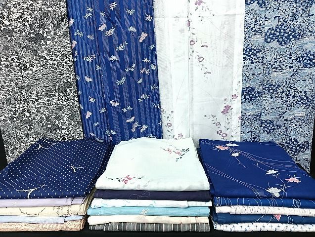 平和屋着物□夏物 小紋 絽 紗 洗える着物 まとめて20点 鳥 蝶 風景 花