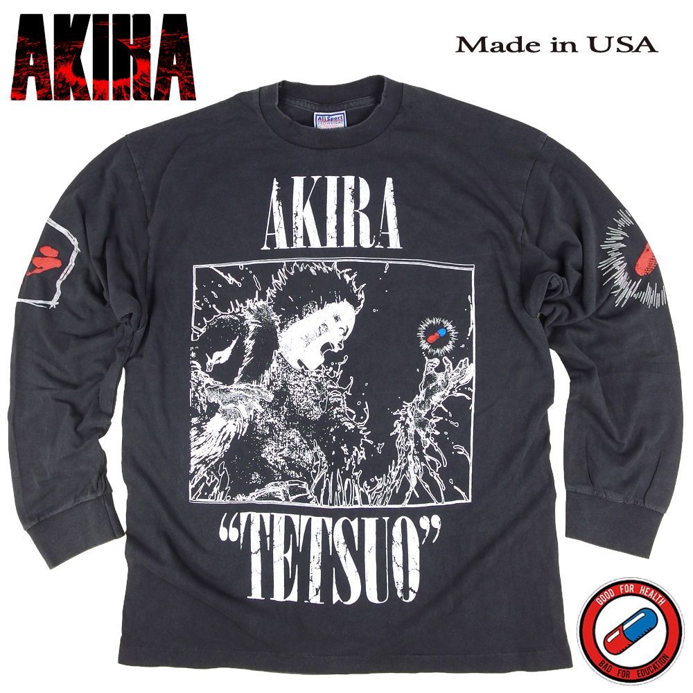 579 AKIRA ロンT アキラ 長袖 Tシャツ ロングスリーブ ブラック リブ付