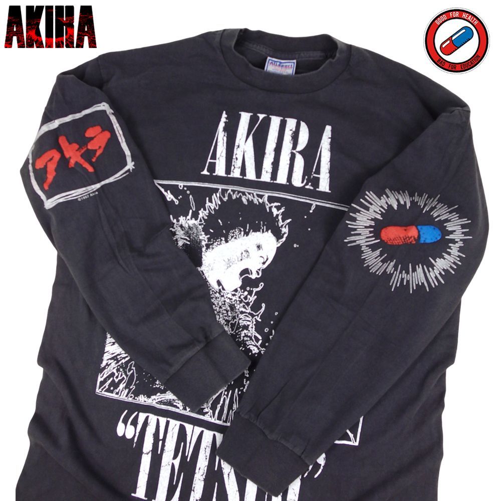 579 AKIRA ロンT アキラ 長袖 Tシャツ ロングスリーブ ブラック リブ付