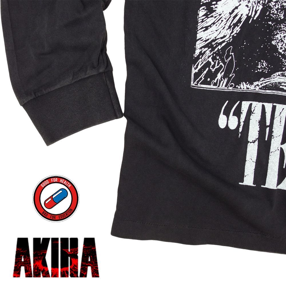 579 AKIRA ロンT アキラ 長袖 Tシャツ ロングスリーブ ブラック リブ付