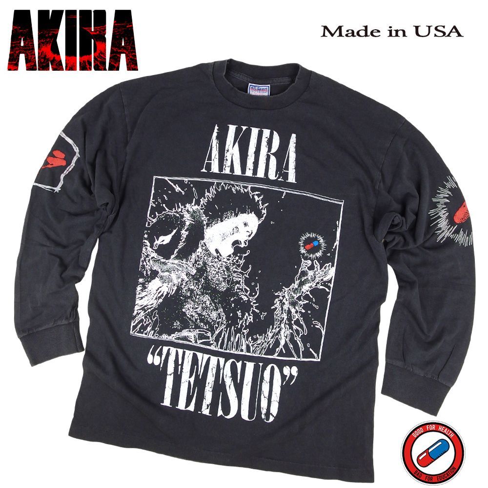 579 AKIRA ロンT アキラ 長袖 Tシャツ ロングスリーブ ブラック リブ付