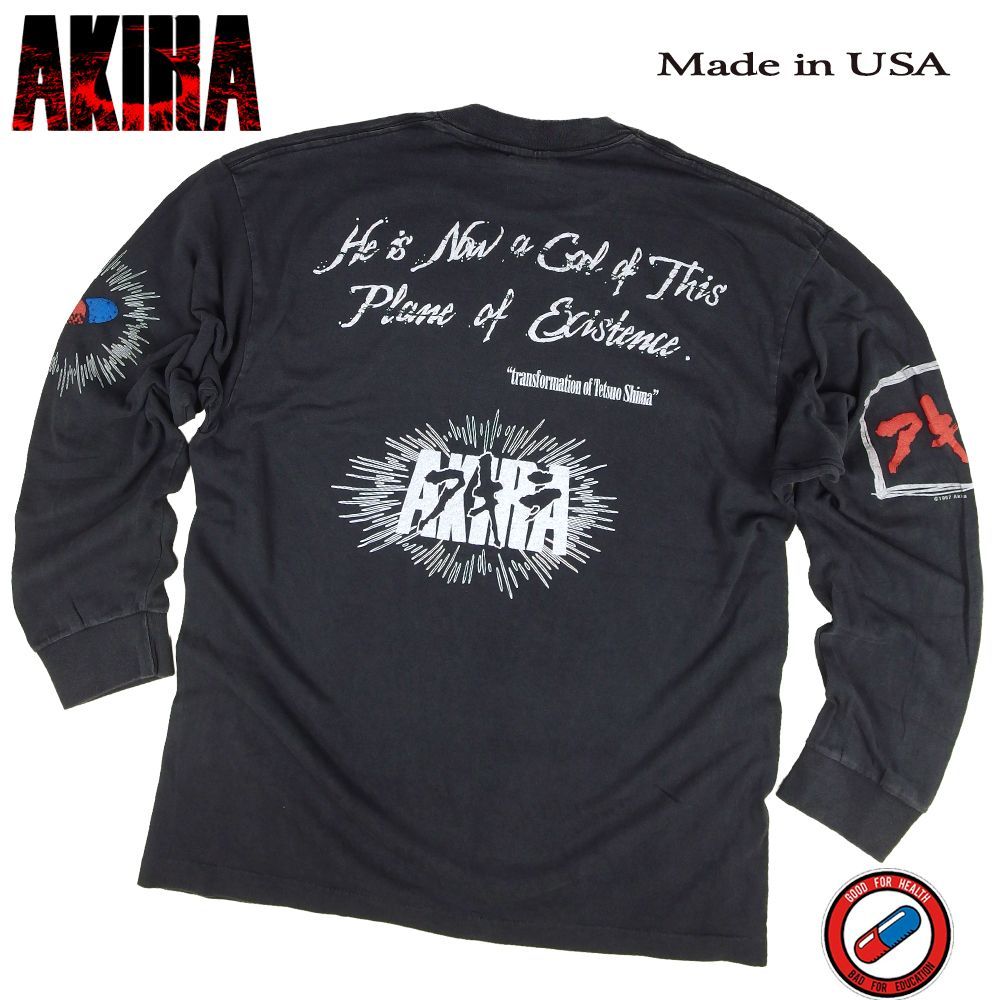 579 AKIRA ロンT アキラ 長袖 Tシャツ ロングスリーブ ブラック リブ付