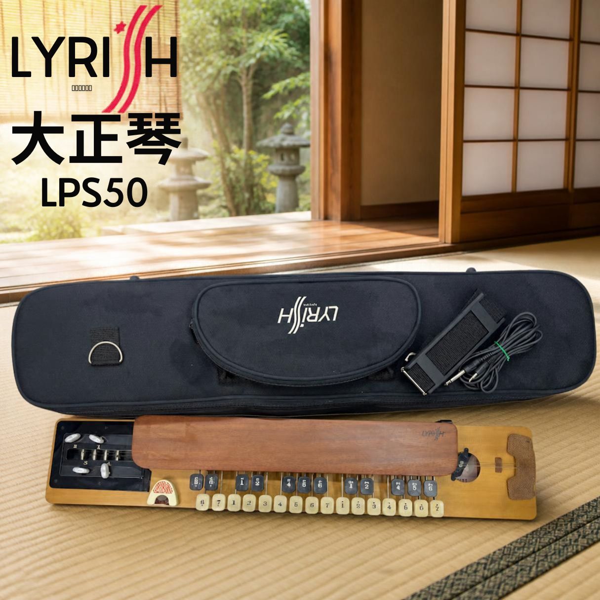 訳あり】ライリッシュ LPS50 電気大正琴 ケース付き 中古 鍵盤白化あり