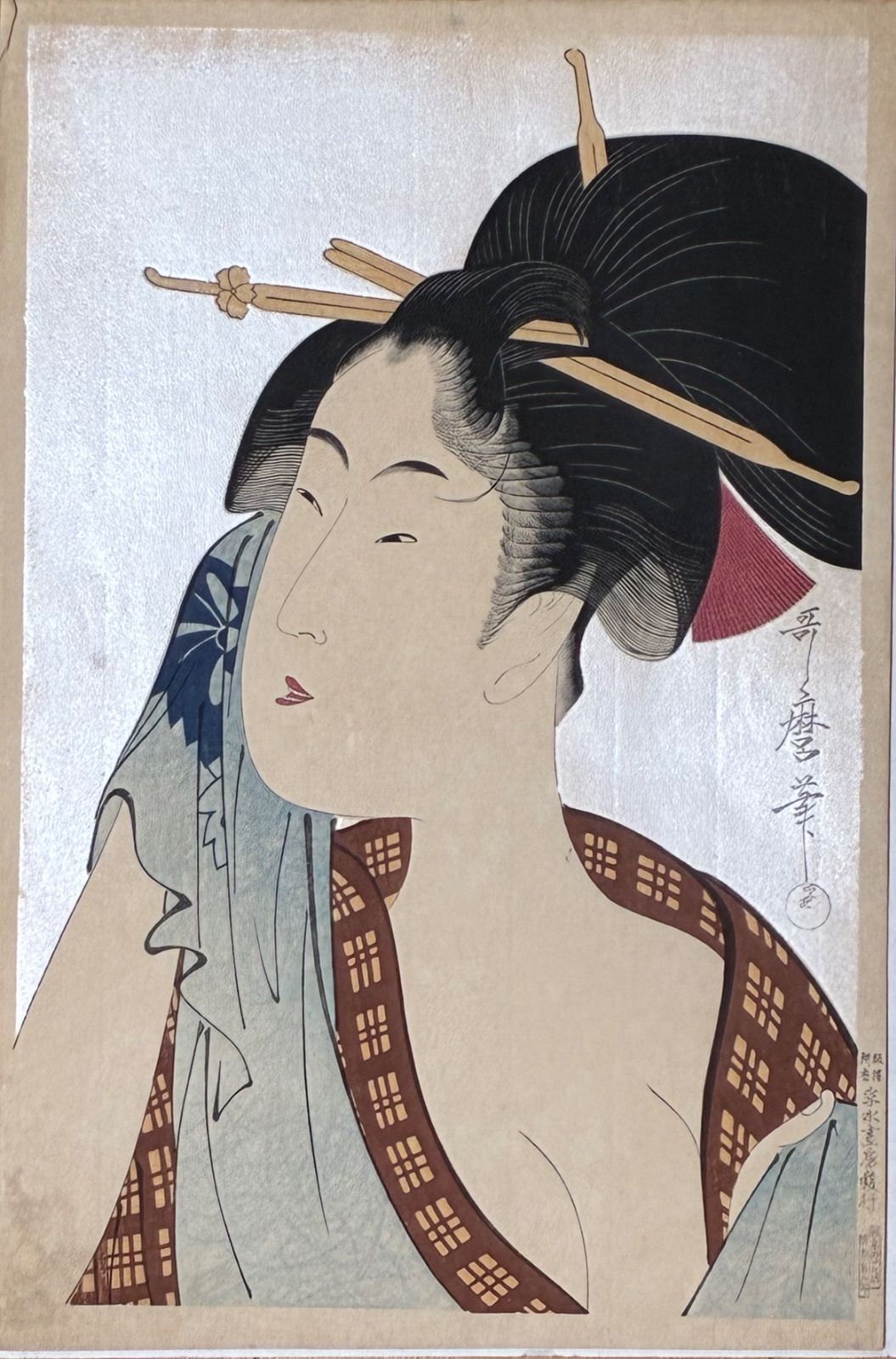 浮世絵・12枚まとめ売り】喜多川歌麿 美人画 復刻版 浮世絵木版画 骨董