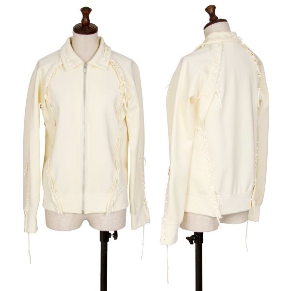 コムデギャルソンCOMME des GARCONS グローブレースアップポリジップブルゾン クリームM位 41,110円