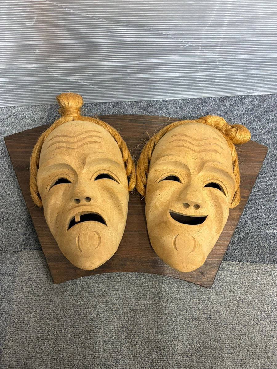 □ アンガマの面 製作者：田場由盛 長期保管品 □ 909 - メルカリ