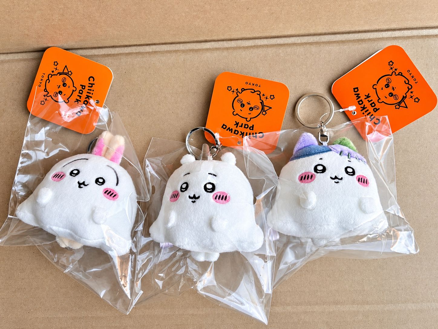 3種セット ちいかわ ちいかわパーク ミニマスコットキーリング おばけ