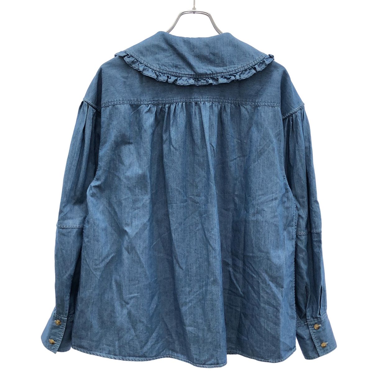 THE SHINZONE ザ シンゾーン DENIM BLOUSE デニムフリルブラウス