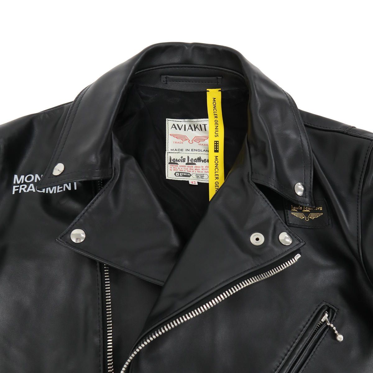 ルイスレザー　モンクレール　藤原ヒロシ　FRGMT サイクロン　38 ホース MONCLER GENIUS 7 FRAGMENT HIROSHI FUJIWA×Lewis Leathers DWAYNE