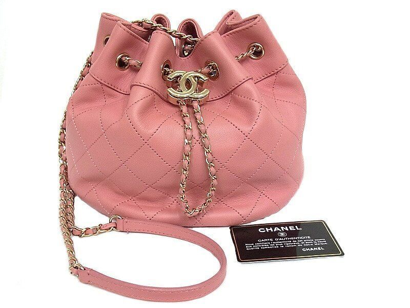 シャネル CHANEL マトラッセ 巾着 バッグ ゴールド金具 ココマーク