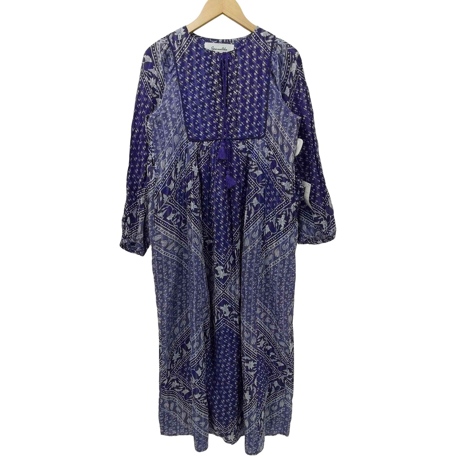 サラマリカ Sara Mallika PRINT DRESS コットン ブロックパターン