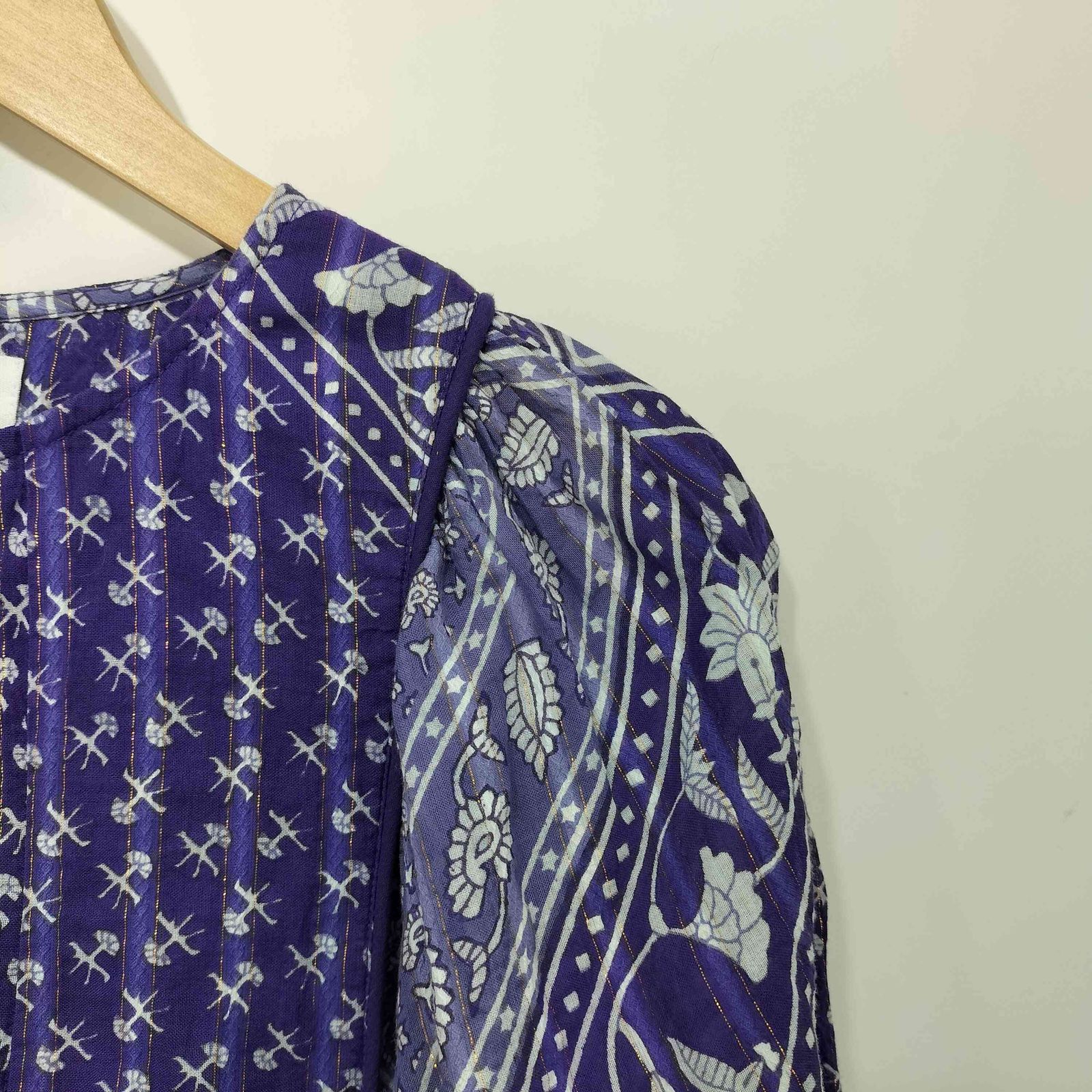 サラマリカ Sara Mallika PRINT DRESS コットン ブロックパターン