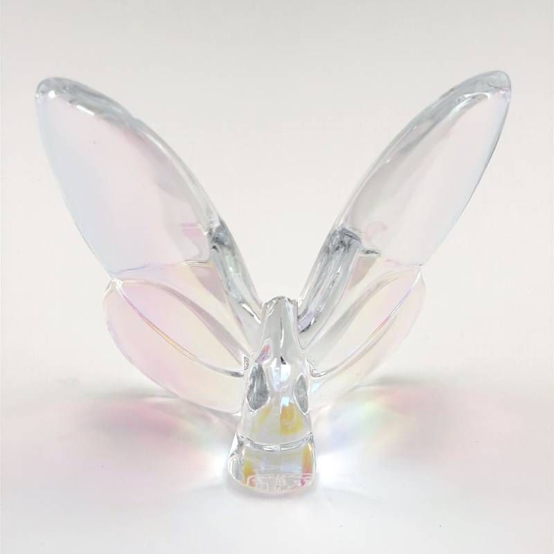 美品】BACCARAT バカラ／ラッキーバタフライ オーロラ フィギュリン