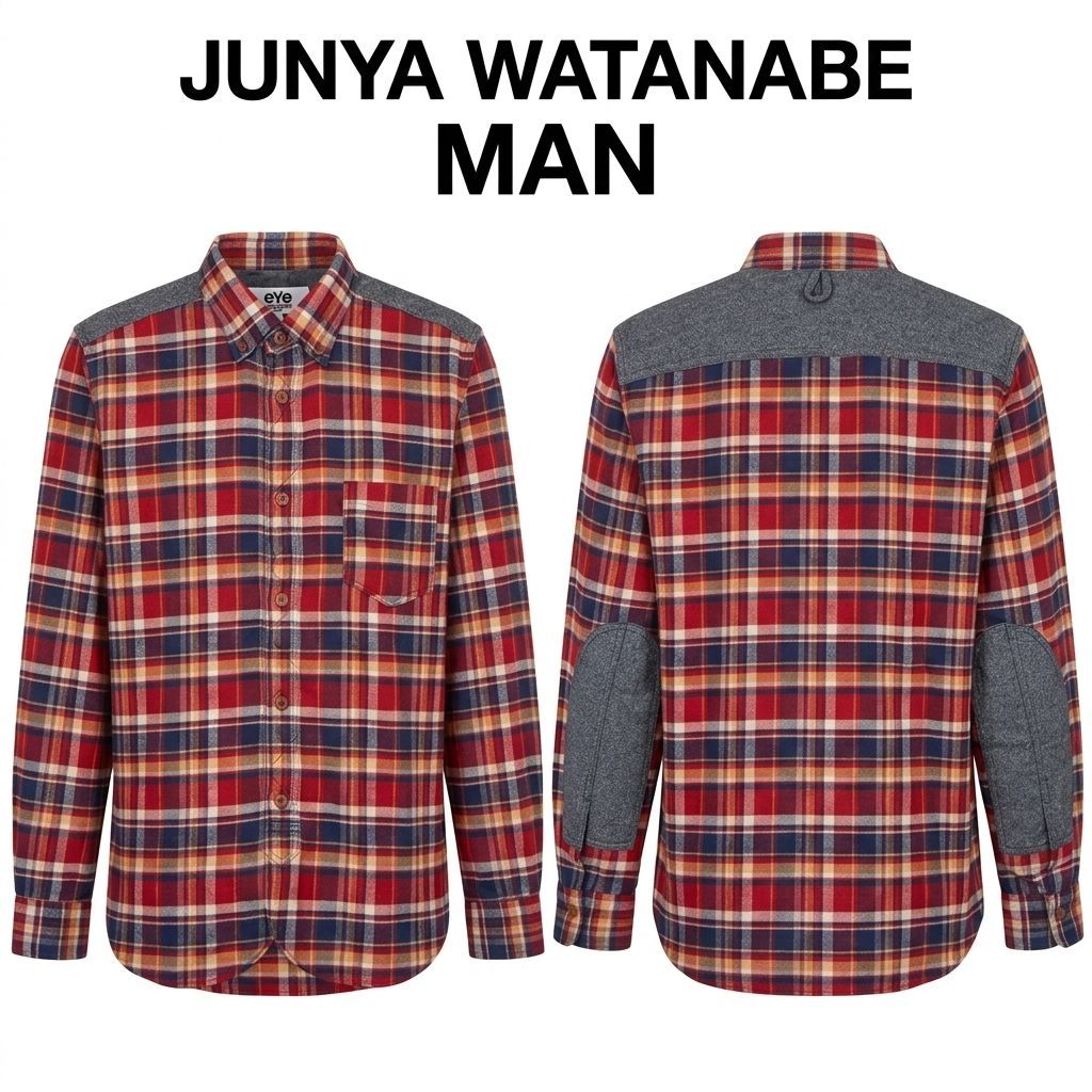 JUNYA WATANABE MAN ジュンヤマン 長袖シャツ エルボーパッチ - メルカリ