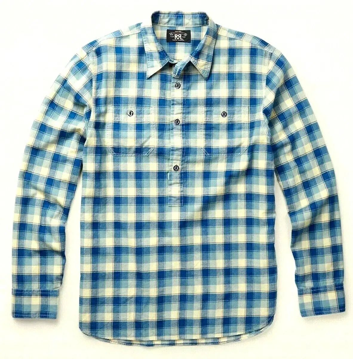 XL RRL チェック コットン ドビー CHECK ウォーク シャツ シャツ ブルー