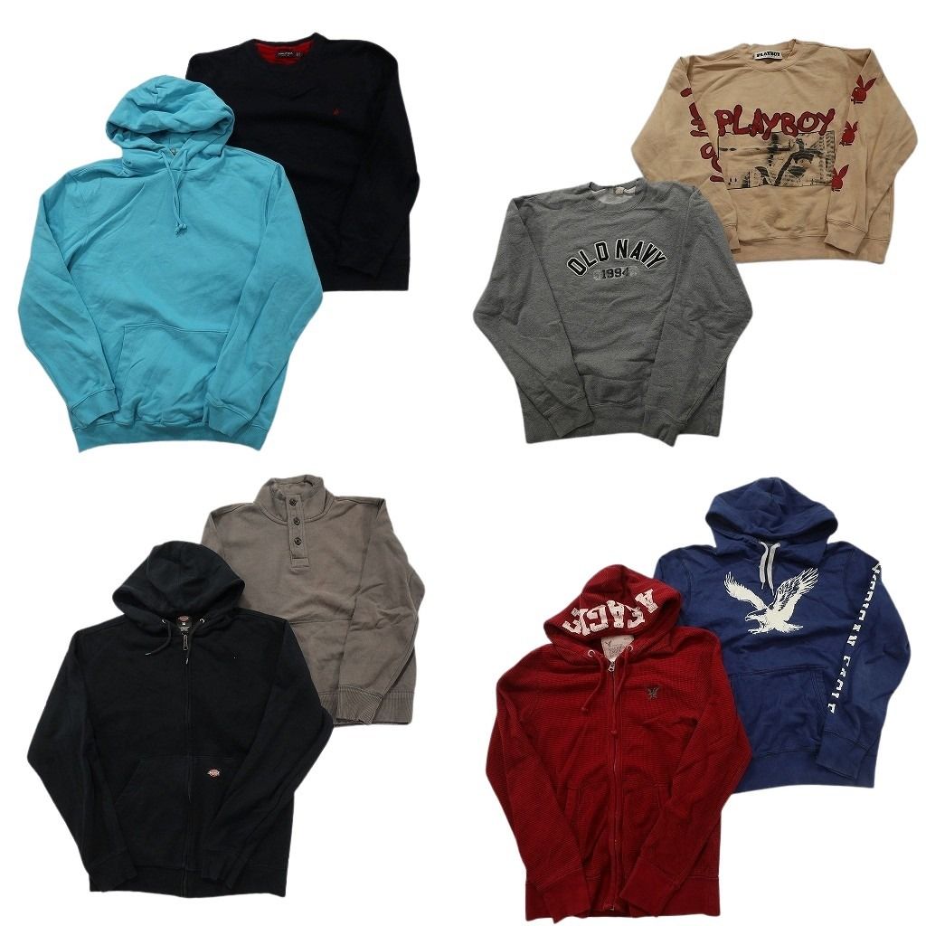 古着卸 まとめ売り ブランド スウェット 8枚セット ( メンズ M ) GAP ディッキーズ ノーティカ アメリカンイーグル 中古 古着 NH6245
