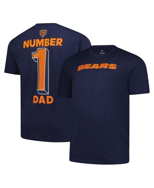 ファナティクス メンズ トップス Tシャツ トール シャツ Fanatics Mens Navy Chicago Bears Big Tall Number One Dad TShirt Navy ネ
