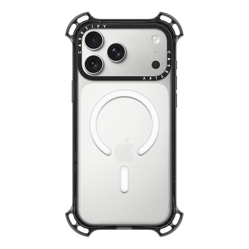 CASETiFY バウンス iPhone 17 Pro Max ケース [耐衝撃/米軍MIL規格/Magsafe対応] - クリア ブラック