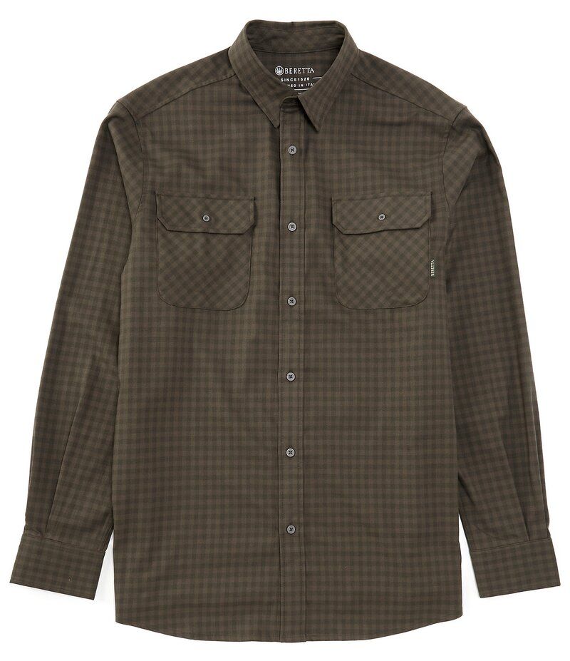 ベレッタ メンズ トップス シャツ ギンガムチェック ギンガム Beretta Stretch Cadet Gingham Flannel Long Sleeve Woven Shirt GreenB 11,346円