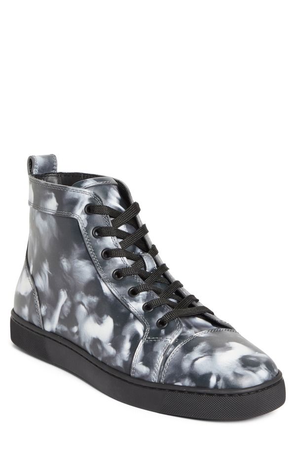 クリスチャン・ルブタン メンズ シューズ スニーカー Christian Louboutin Louis Canopy High Top Sneaker Men B030BLACK WHITE ホワイ 182,400円