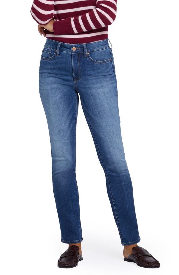 エヌワイディージェイ レディース ボトムス デニムパンツ ストレート プチ ジーンズ NYDJ Sheri Slim Straight Leg Jeans Petite Regular ELM