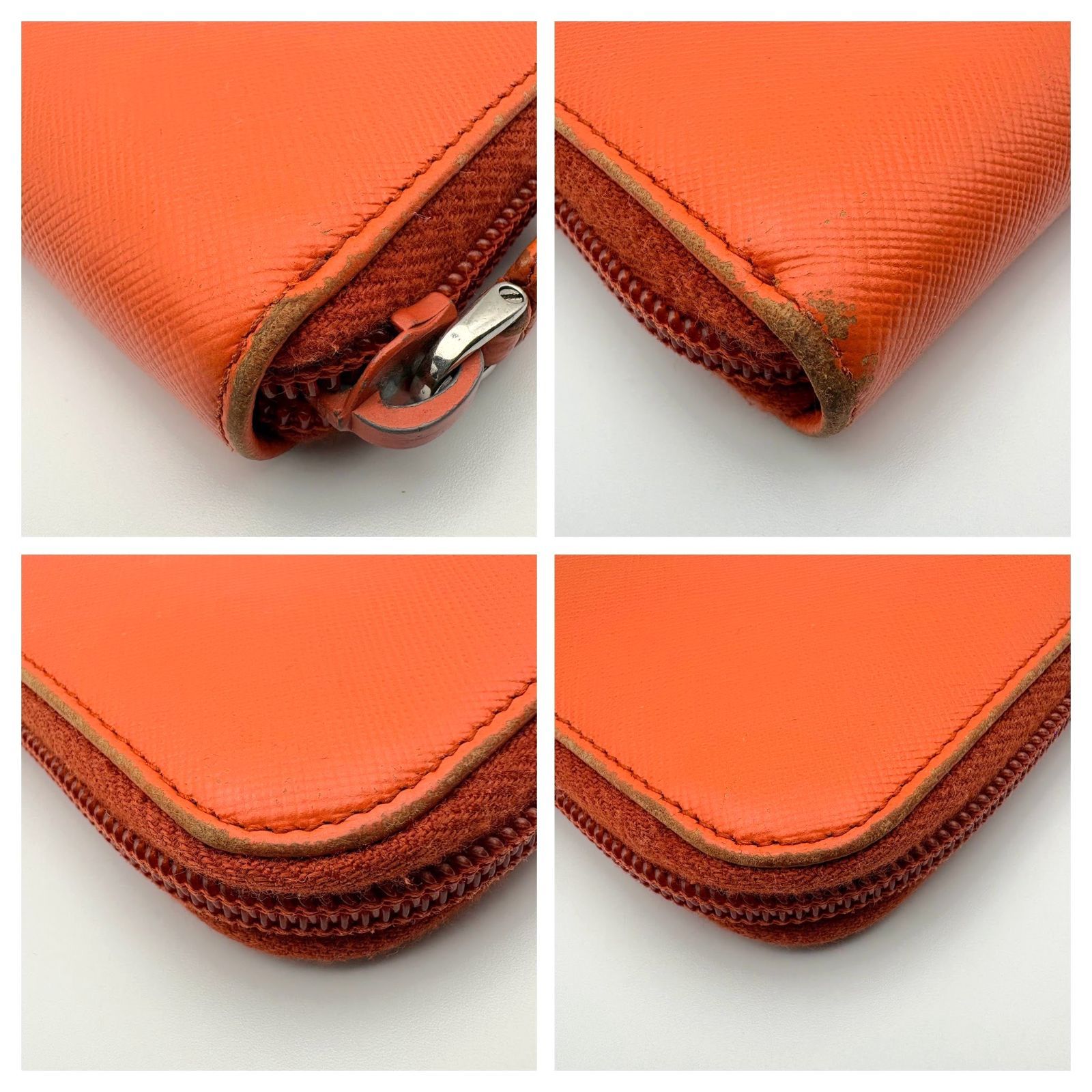 良品 】PRADA プラダ ラウンドジップ 長財布 サフィアーノレザー