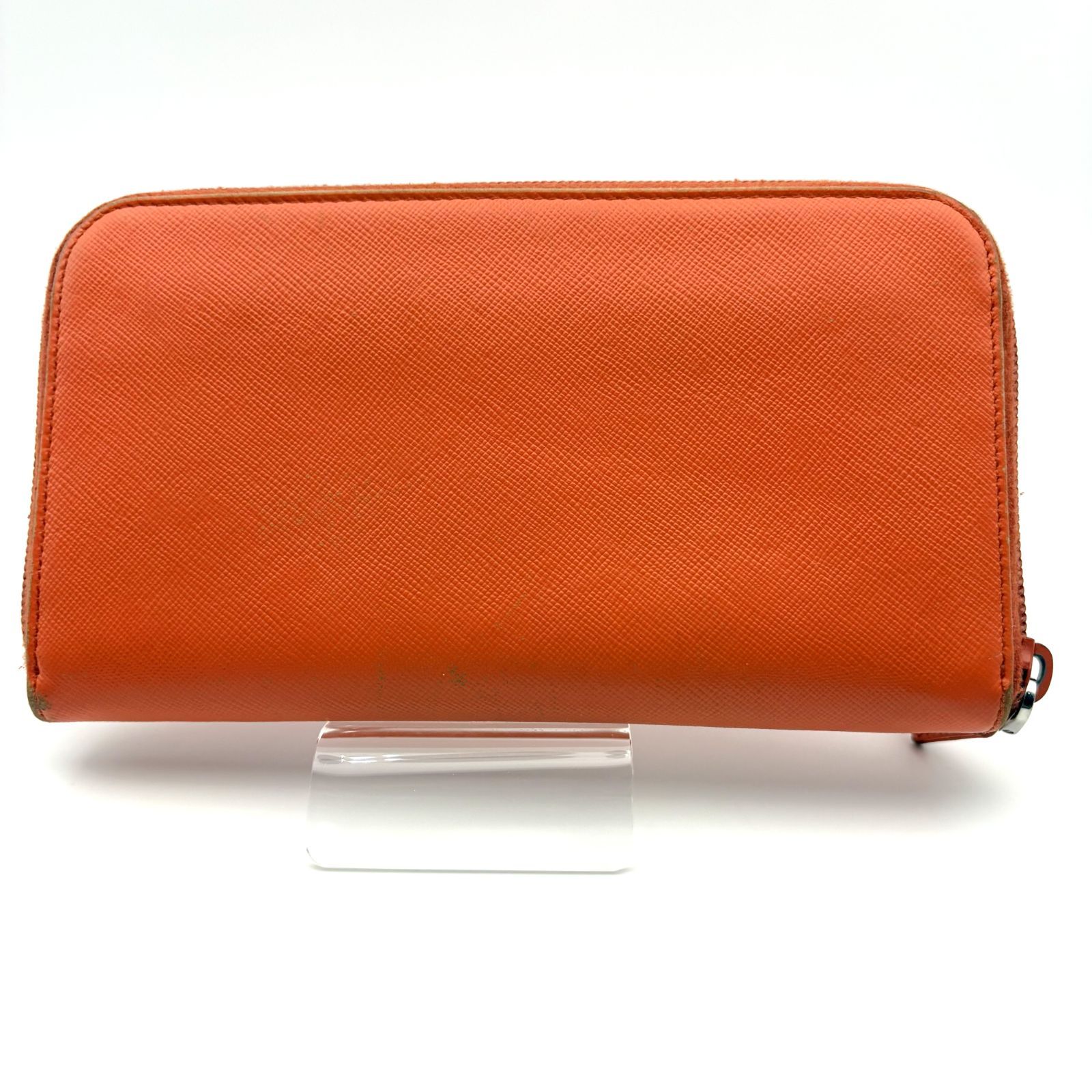良品 】PRADA プラダ ラウンドジップ 長財布 サフィアーノレザー