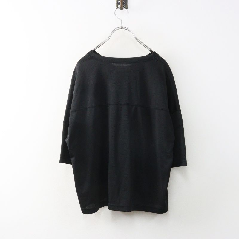 2026SS マチャット MACHATT ナンバーメッシュTシャツ F｜ブラック