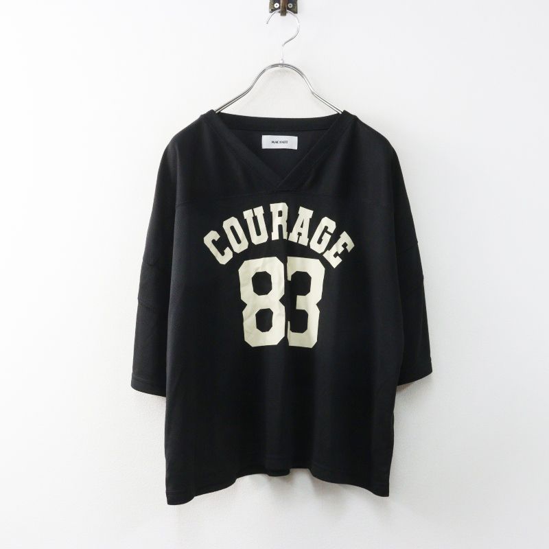 2026SS マチャット MACHATT ナンバーメッシュTシャツ F｜ブラック