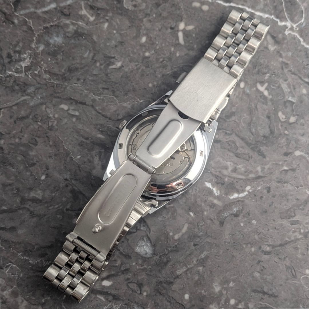 【稼働品】セイコー 腕時計 自動巻き ブルー文字盤 デイデイト シルバー 稼働品 SEIKO セイコー5 自動巻き 1970年代 70s ヴィンテージ アイス