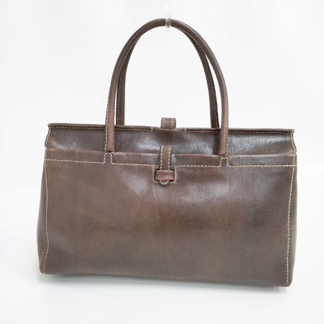 HENRY CUIR レザー トートバッグ ダークブラウン レディース アンリー