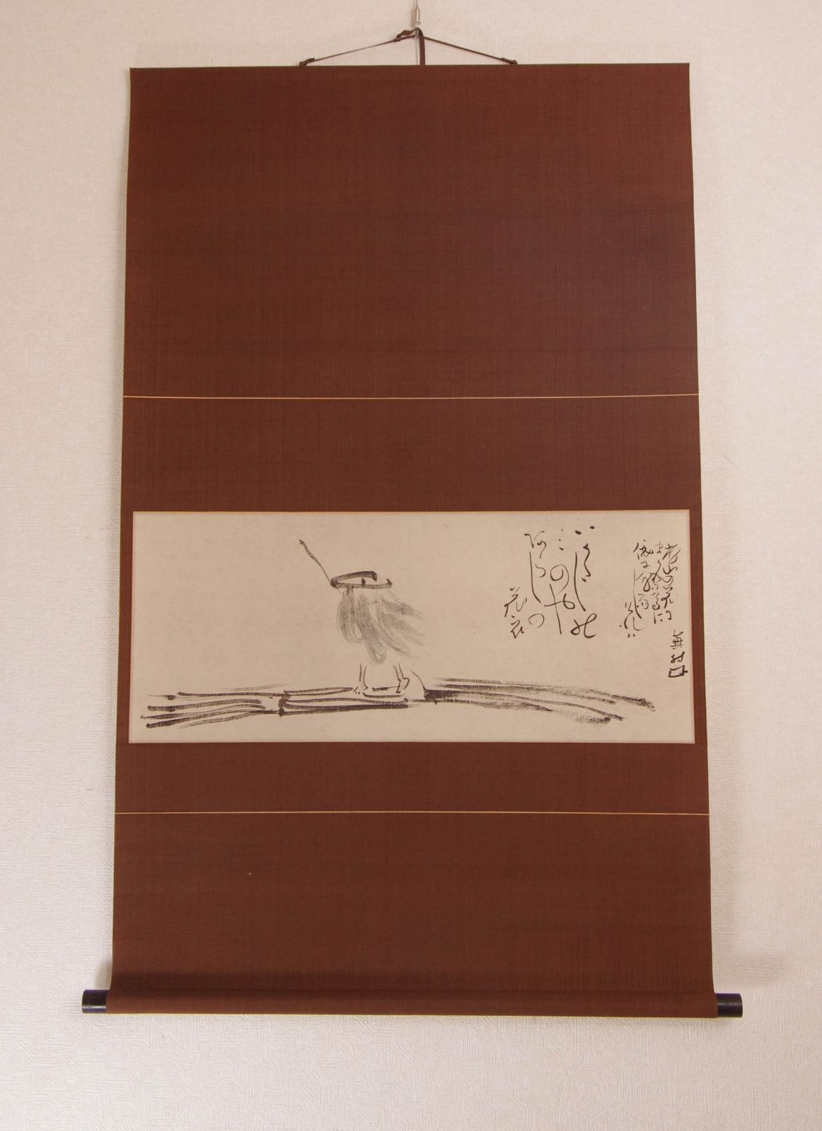 3980 蕪村 「いかだしの」 工芸印刷 紙本 日本画 掛軸 おもてなし 複製 工芸 掛軸 【 与謝蕪村 いかだしの 】 紙本 共箱 大塚工藝社