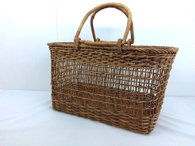 26g-A152k【中古】あけび 細工 アケビ かご 籠 バッグ 手提げバッグ 大