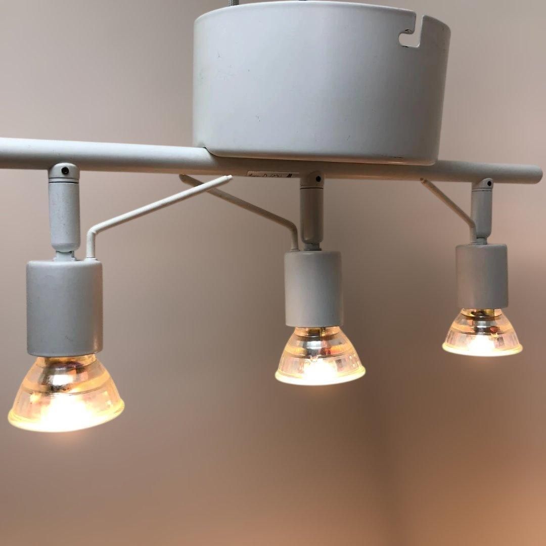 IKEA イケア・3灯シーリングスポットライト・ホワイト・電球3個付き