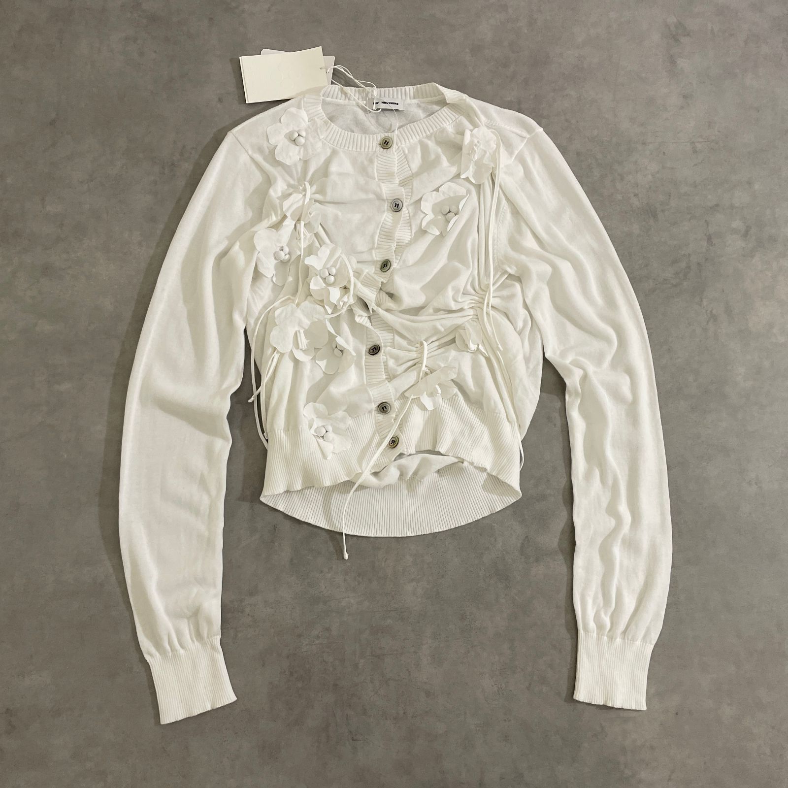 新品・定価6.4万 RIV NOBUHIKO POPPY FLOWER CARDIGAN 花装飾