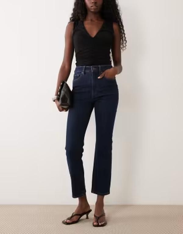 グッドアメリカン レディース ボトムス デニムパンツ ストレート ジーンズ Good American good legstraight leg jeans in dark blue wash IND