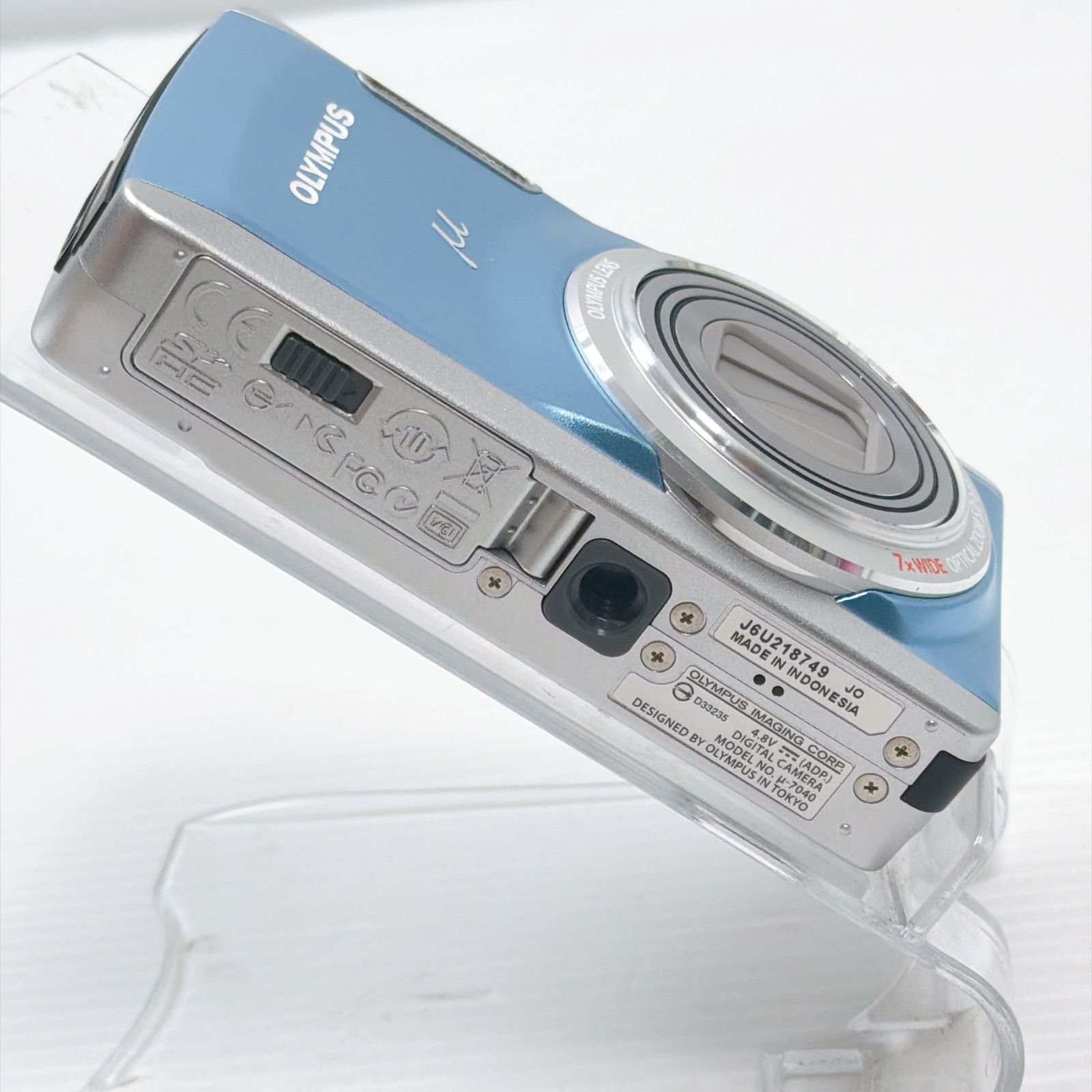 訳あり品 オリンパス ミュー OLYMPUS μ-7040 ライトブルー レアカラー