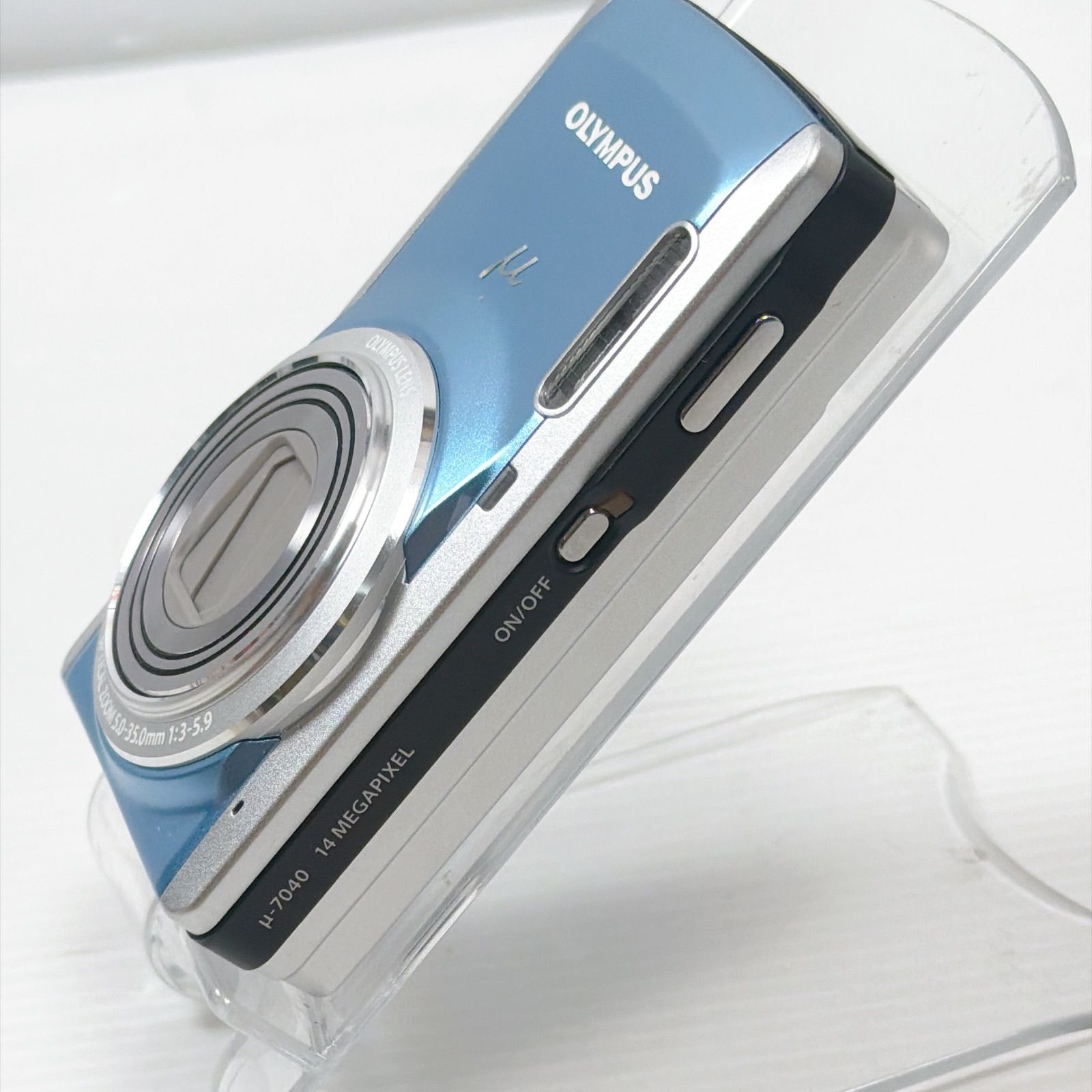 訳あり品 オリンパス ミュー OLYMPUS μ-7040 ライトブルー レアカラー